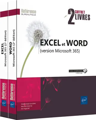 Excel et Word (version Microsoft 365) - Coffret de deux livres, Coffret de deux livres
