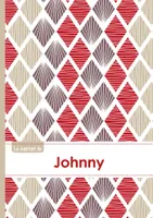 Le carnet de Johnny - Lignes, 96p, A5 - Pétales Japonaises Violette Taupe Rouge