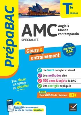 Prépabac AMC (Anglais monde contemporain) Tle générale (spécialité) - Bac 2024, nouveau programme de Terminale