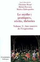 Volume 1, Aux sources de l'expression, Le mythe - pratiques, récits et théories, Aux sources de l'expression