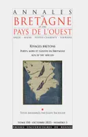 Rivages bretons, Ports, mers et fleuves en Bretagne aux IXe-XIIe siècles