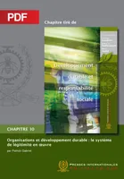 Organisations et développement durable : le système de légitimité en oeuvre (Chapitre PDF)