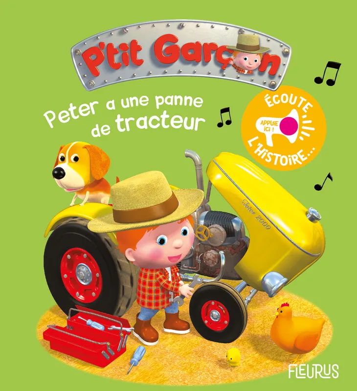 Jeux et Jouets Livres Livres pour les 0-3 ans Livres sonores Peter a une panne de tracteur Bélineau, Nathalie
