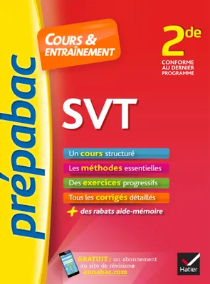 SVT 2de - Prépabac Cours & entraînement, cours, méthodes et exercices progressifs (seconde)