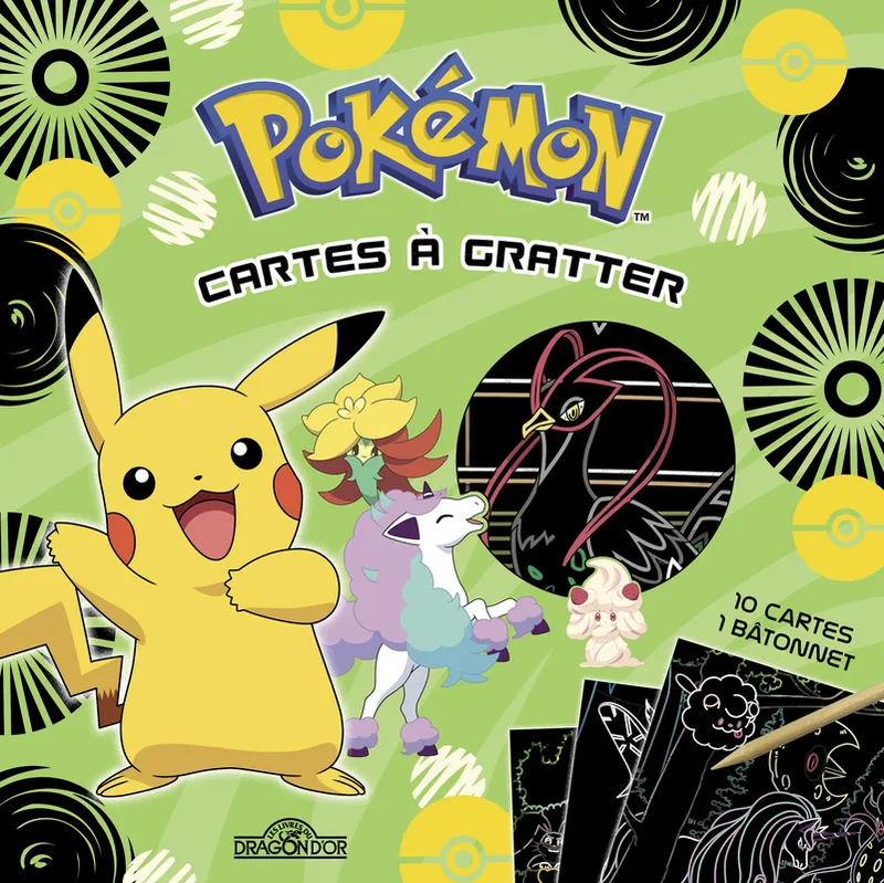 Jeux et Jouets Loisirs créatifs Tableaux à décorer Pokémon - Cartes à gratter Pikachu à Galar THE POKEMON COMPANY