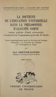 La doctrine de l'éducation universelle dans la philosophie d'Auguste Comte comme principe d'unité systématique et fondement de l'organisation spirituelle du monde (2)