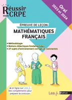 Epreuve orale Leçon - Compil Maths Français - CRPE 2023 et 2024