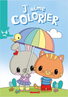 J'aime colorier (4-6 ans) (Lapine et chat)