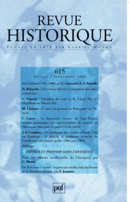Revue historique 2000 - n° 615