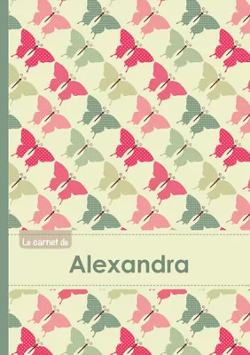 Le carnet d'Alexandra - Lignes, 96p, A5 - Papillons Vintage