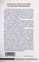 SCHELLING ET L'ELAN DU SYSTEME DE L'IDEALISME TRANSCENDANTAL, colloque du CRHIA de Poitiers, [27-29] avril 2000