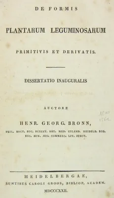 De Formis Plantarum Laguminosarum primitivis et derivatis. Dissertation inauguralis