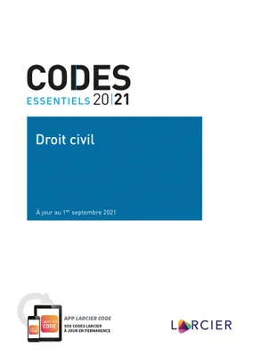 Code essentiel - Droit civil 2021, À jour au 1er septembre 2021