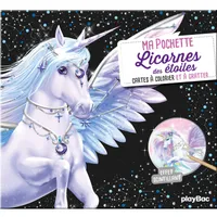 Ma pochette Licornes des étoiles - Cartes à gratter et à colorier