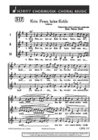 Kein Feuer, keine Kohle, (1807). female choir or children's choir (SMezA). Partition de chœur.