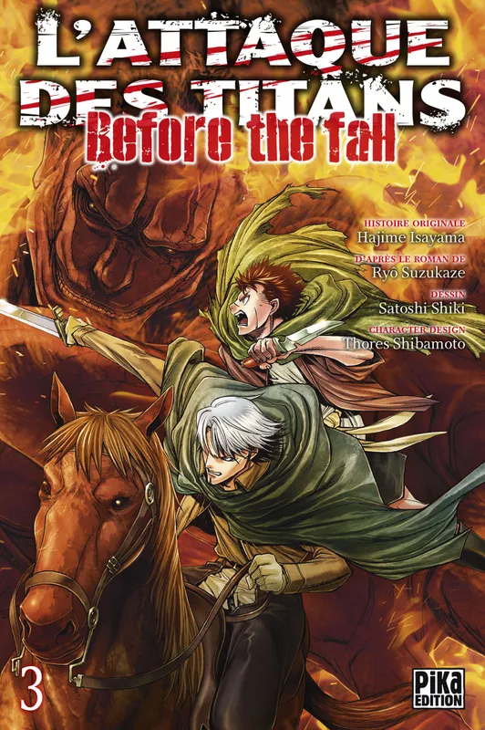 Livres Mangas Seinen 3, L'Attaque des Titans - Before the Fall T03 Satoshi Shiki