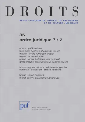 Droits 2003 - n° 37, Michel Troper
