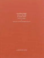 premières pages de claude rutault, prise en charge par Françoise et Jean-Philippe Billarant