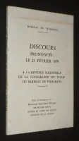 Barreau de Versailles. Discours prononcés le 23 février 1979 à la rentrée solennelle de la conférence du stage du bareau de Versailles