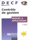DECF, manuel & applications., 7, DECF Epreuve N7 Contrôle et Gestion, DECF, épreuve n ° 7