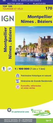 Top 100, 170, Top100170 Montpellier / Nimes / Beziers  1/100.000