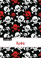 Le carnet d'Ilyès - Petits carreaux, 96p, A5 - Têtes de mort