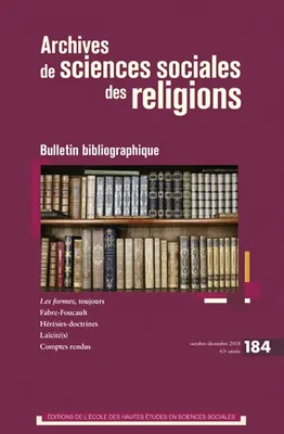 Archives de sciences sociales des religions 184