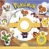 Pokémon - Pochette de stickers épais repositionnables - Des scènes de cherche-et-trouve à créer à l'infini !