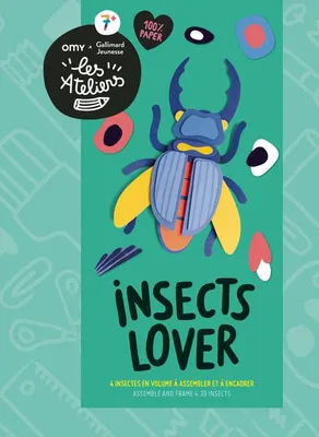 Insects lover, 4 insectes en volume à assembler et à encadrer