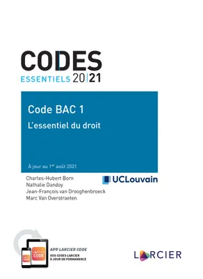 Code BAC 1 - L'essentiel du droit - 2021-2022, À jour au 1<sup>er</sup> août 2021