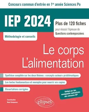 Concours commun IEP 2024, 1ere année Le corps / L'alimentation