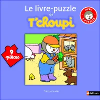 T'choupi, l'ami des petits, Le Livre-puzzle de T'choupi: 9 pièces, avec 5 puzzles