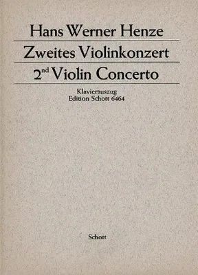 2. Violinkonzert, for solo violin, tape, bass baritone and 33 instrumentalists. solo violin, tape, bass-baryton and 33 players. Réduction pour piano avec partie soliste.