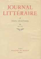 Journal littéraire (Tome 3-1910-1921), 1910-1921