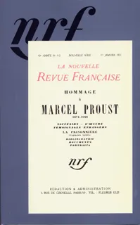 Hommage à Marcel Proust, (1871-1922)