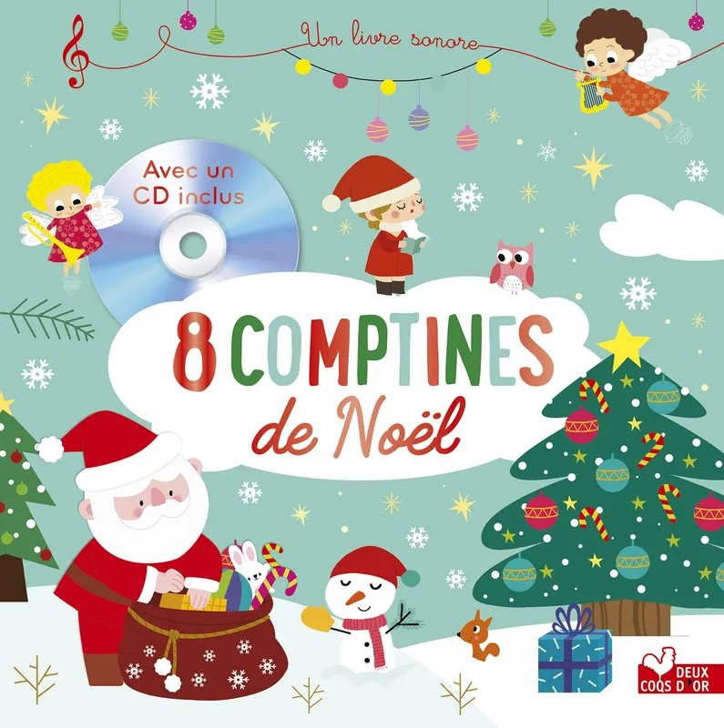 Livres Jeunesse de 3 à 6 ans Recueils, contes et histoires lues 8 comptines de Noël - avec un cd audio Isabelle Chauvet, Kim Sejung