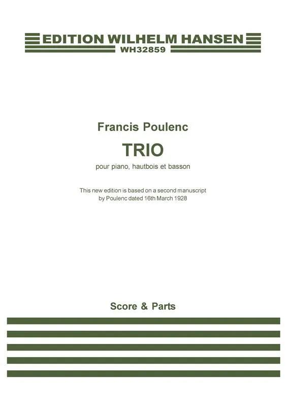 Trio pour piano, hautbois et basson, POD, Revised Version Sandro Caldini