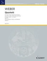 Grand Quatuor en si bémol majeur, Edité d'après le texte musical de l'Edition Complète Carl-Maria-von-Weber. WeV P.5. violin, viola, cello and piano. Partition et parties.