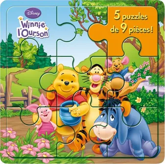 DISNEY - Mon Petit Livre Puzzle - 5 Puzzles 9 Pièces  