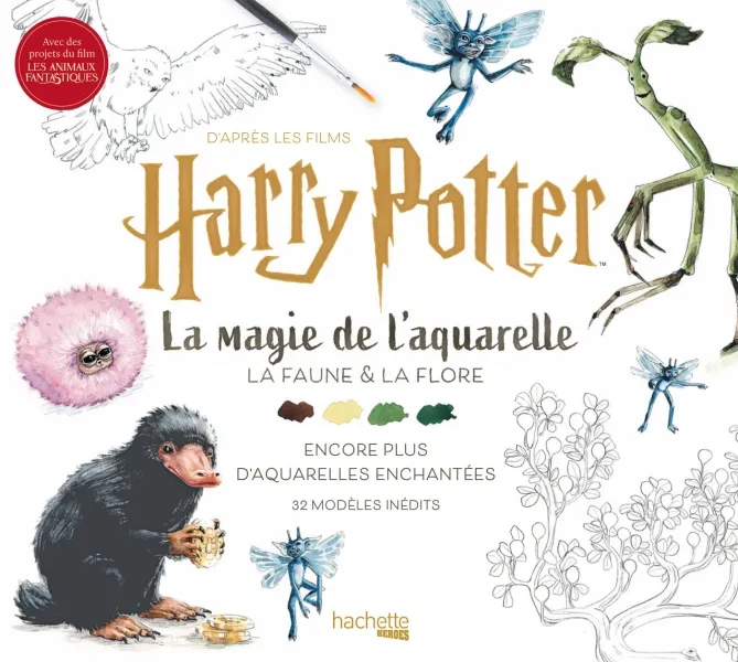 Livres Loisirs Loisirs créatifs et jeux Loisirs créatifs D'après les films Harry Potter : La magie de l'aquarelle - Volume 2, La faune et la flore Tugce Audoire