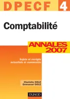 DECF, annales 2007, 4, Comptabilité, DPECF 4