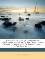 Rapport Fait À La Convention Nationale, Au Nom De Ses Comités De Sûreté Générale Et De Salut Publ...