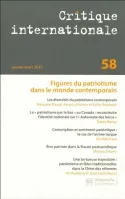 Critique internationale 58, janvier-mars 2013, Figures du patriotisme dans le monde contemporain