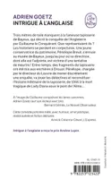 Livres Littérature et Essais littéraires Romans contemporains Francophones Intrigue à l'anglaise, roman Adrien Goetz