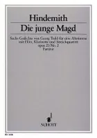 Die junge Magd, 6 Gedichte von Georg Trakl. op. 23/2. Alto Voice with Flute, Clarinet and String Quartet. Partition.