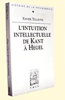 L’intuition intellectuelle de Kant à Hegel