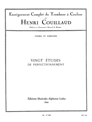 20 Études de Perfectionnement (20), Enseignement Complet du Trombone à Coulisse par Henri Couillaud