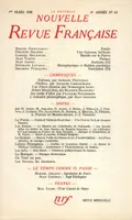 La Nouvelle Nouvelle Revue Française N' 63 (Mars 1958)