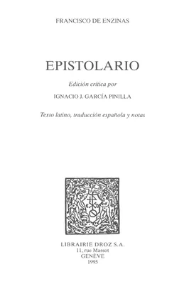 Epistolario : texto latino, traducción española y notas