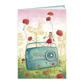Carnet ligné 10,5x15cm Jehanne Weyman - « Dancing Poppies »